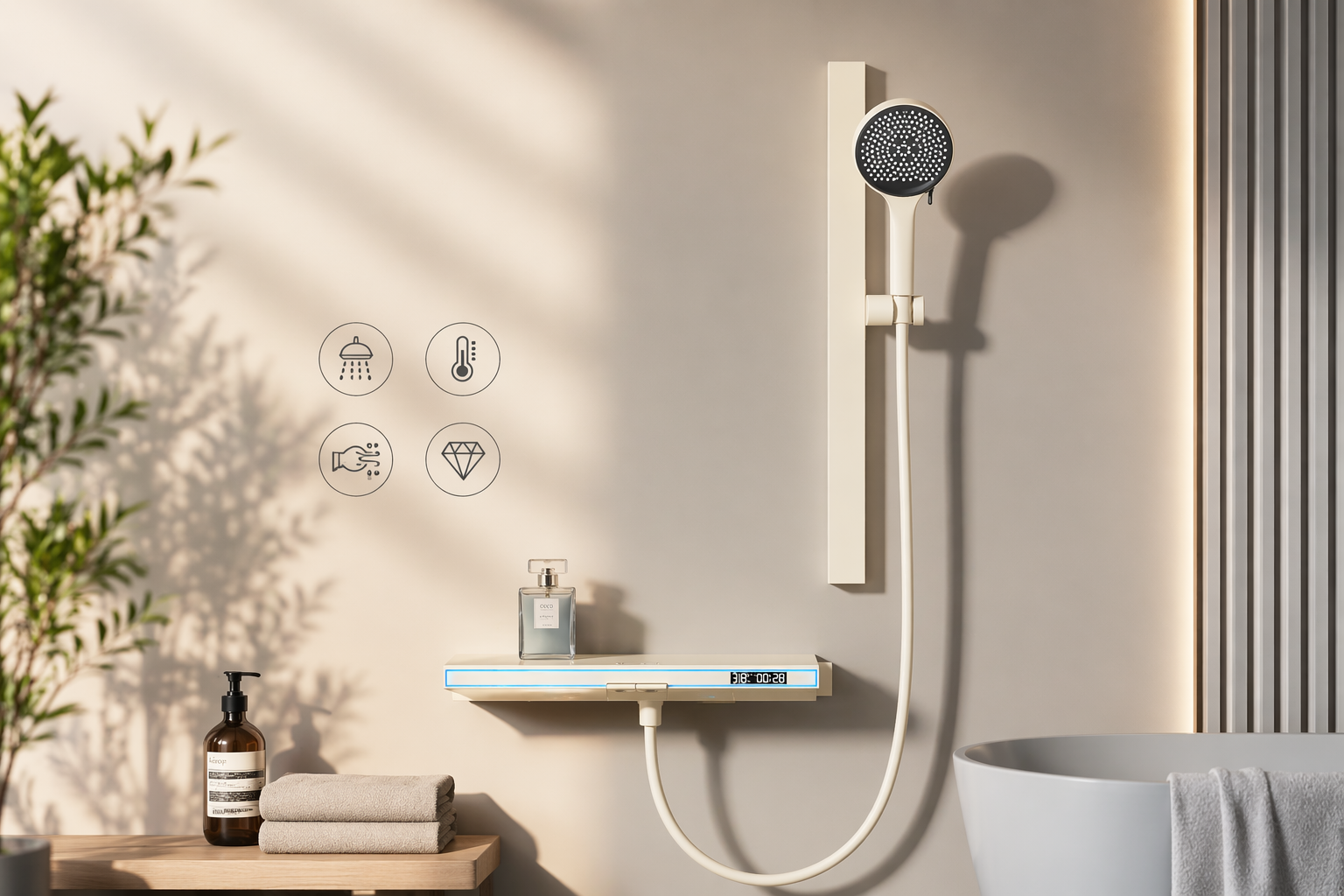 Akıllı duş başlığı detayı